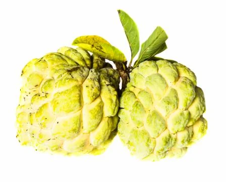 Custard apple on a white background Foto stock