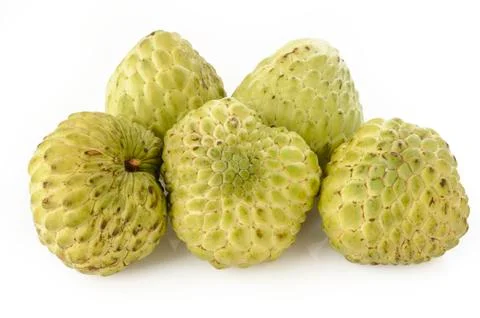 Custard apple on white background Stock Photos