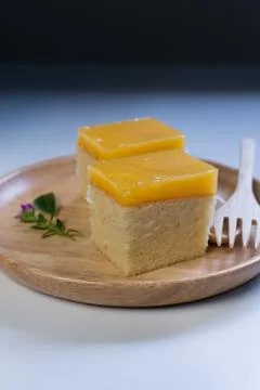 Custard Cake Stock Photos