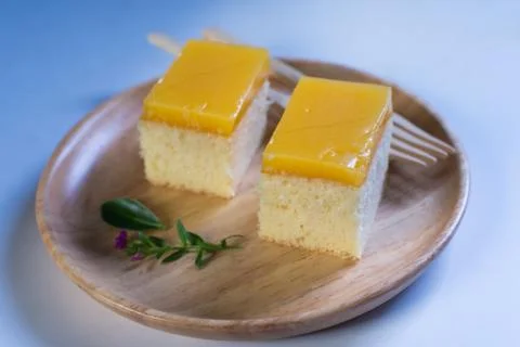 Custard Cake Stock Photos