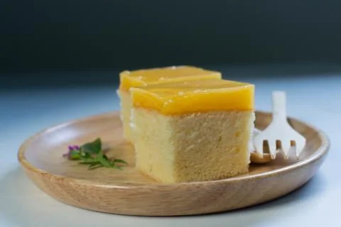 Custard Cake Stock-Fotos