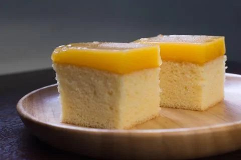 Custard Cake Stock Photos