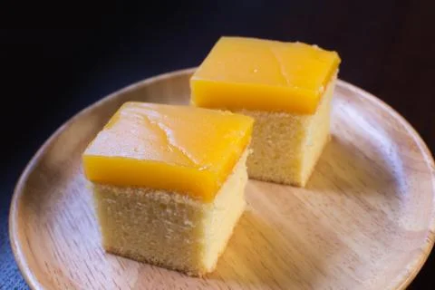 Custard Cake Stock Photos