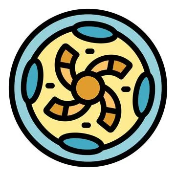 Custard food icon vector flat Stock Illustration