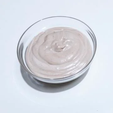 Custard with hazelnut Stock Photos