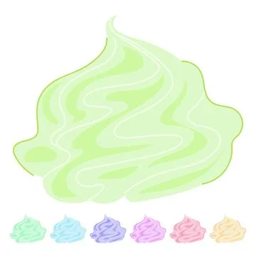 Custard meringue vector cartoon graphic Stock Illustration