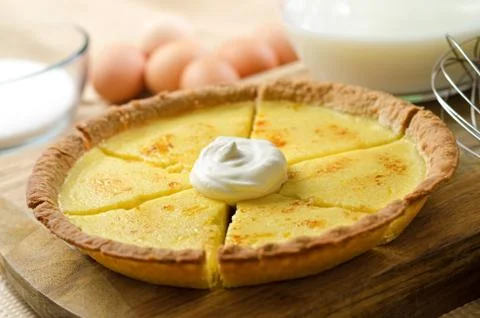 Custard pie Foto stock
