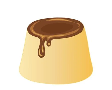 Custard pudding Stock Illustration