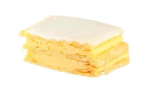 Custard Slice - Isolated Stock Photos