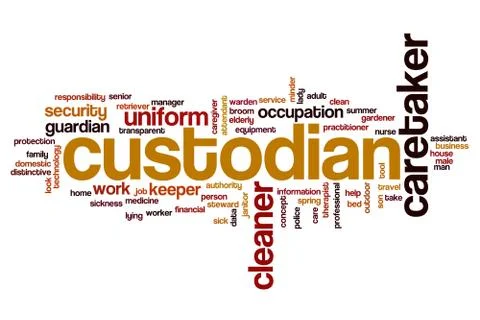 Custodian word cloud Illustrazione stock