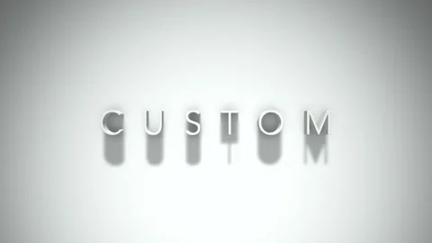 Custom 3D title animation with shadows on a white background Stock Footage 296050687