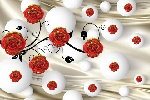 Custom 3D Wall Mural Wallpaper - Image Stock Illustration