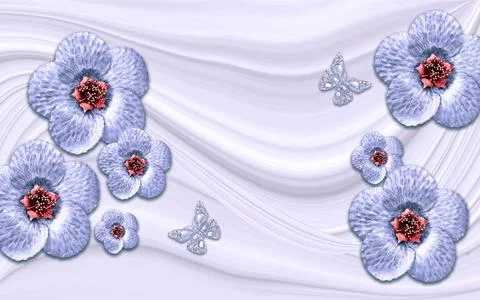 Custom 3D Wall Mural Wallpaper - Image Stock Illustration