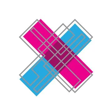 Custom abstract Letter X logo design vector concept illustration Stock Illustration