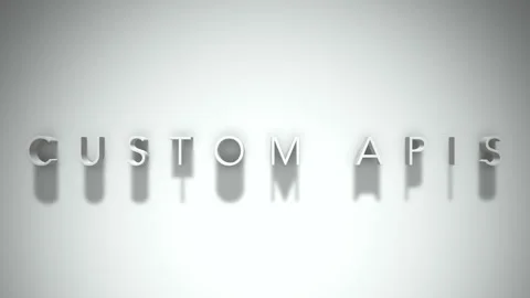 Custom apis 3D title animation with shadows on a white background Stock Footage 297268576