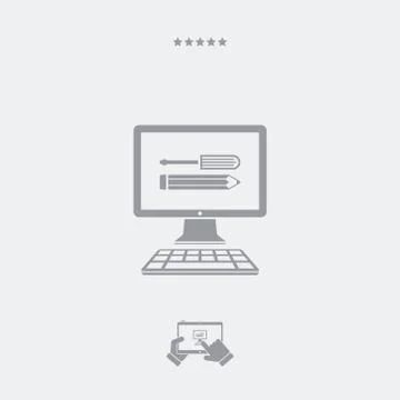 Custom assistance services icon 스톡 일러스트