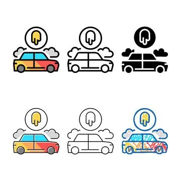Custom auto paint color icon vector multistyle Stock Illustration