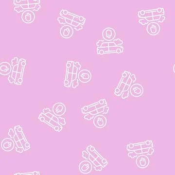 Custom auto paint line seamless pattern Stock Illustration