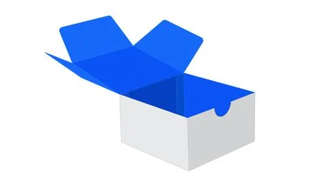 Custom box 3D vector illustration easily color change able editable and for m Stock Illustration