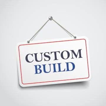 Custom build hanging sign Stock Illustration