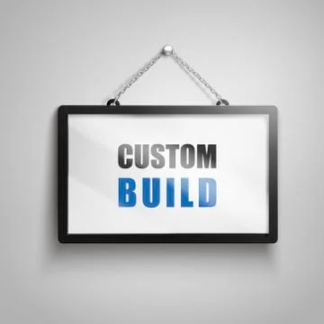 Custom build text sign Stock Illustration