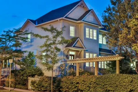 Custom built luxury house in the suburbs of Toronto, Canada. Stock Photos