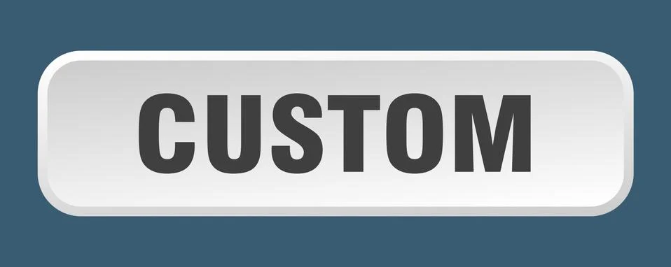 Custom button. custom square 3d push button Illustrazione stock