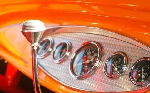 Custom car dashboard Stock Photos