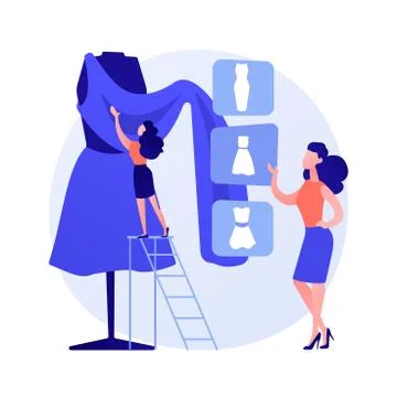 Custom clothing and accessories vector concept metaphor Stock Illustration