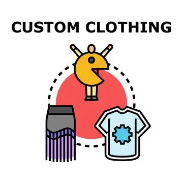 Custom clothing vector concept for design tailoring Stock Illustration