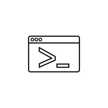 Custom coding line icon Stock Illustration