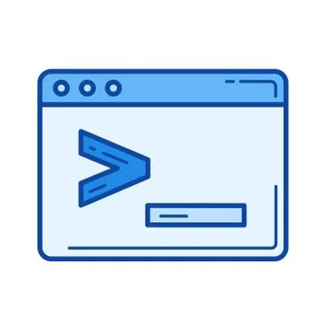 Custom coding line icon. Illustrazione stock