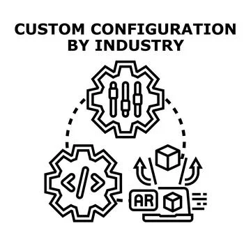 Custom configuration by industry concept vector illustration イラスト素材