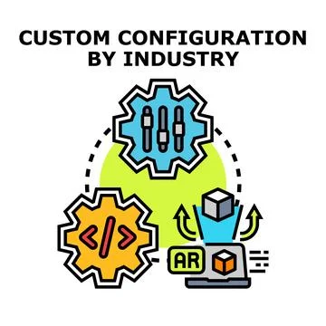 Custom configuration by industry concept vector illustration Stock Illustration