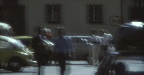 Custom Controll Place 70s Austria Italy Cars Stock Footage 46827723