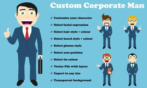 Custom Corporate Man Stock Illustration