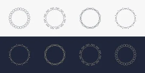 Custom creative luxury frame mandala simple retro Stock Illustration