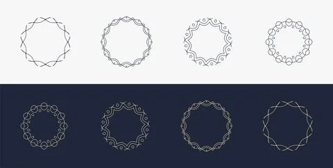 Custom creative luxury frame mandala simple retro Stock Illustration