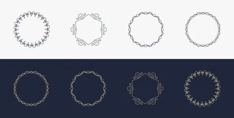 Custom creative luxury frame mandala simple retro Stock Illustration