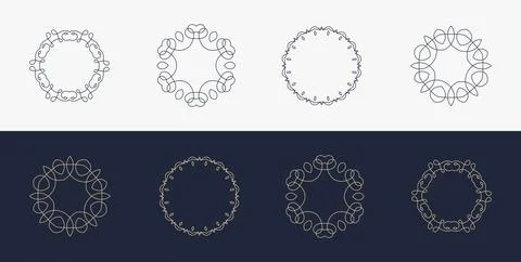 Custom creative luxury frame mandala simple retro Stock Illustration