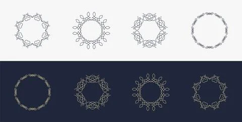 Custom creative luxury frame mandala simple retro Stock-Illustration
