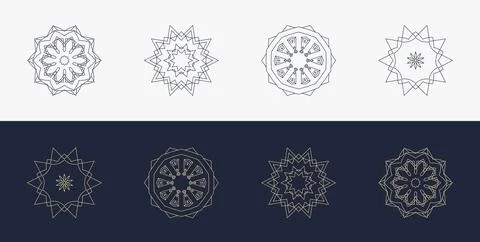 Custom creative luxury frame mandala simple retro Stock Illustration