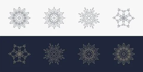 Custom creative luxury frame mandala simple retro Stock Illustration