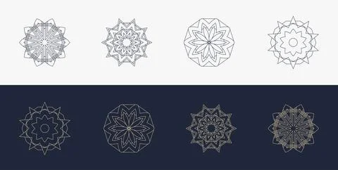 Custom creative luxury frame mandala simple retro Stock Illustration