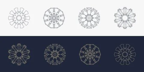 Custom creative luxury frame mandala simple retro Stock Illustration