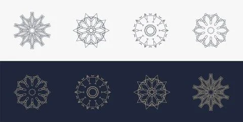 Custom creative luxury frame mandala simple retro Stock Illustration