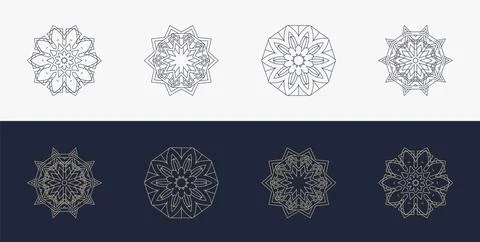 Custom creative luxury frame mandala simple retro Stock-Illustration