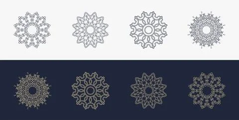 Custom creative luxury frame mandala simple retro Stock-Illustration