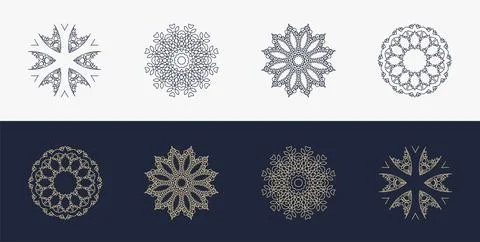 Custom creative luxury frame mandala simple retro Stock Illustration