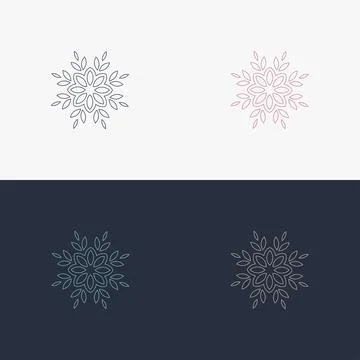 Custom creative luxury ornament frame mandala logo Stock Illustration